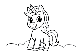 Free printable unicorn Coloring Page for Kids